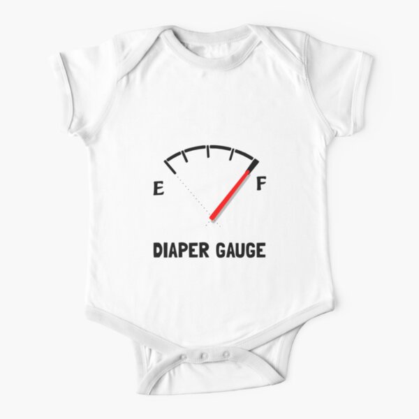 Diaper Gauge Short Sleeve Baby One-Piece