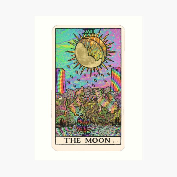 Psychadelic Tarot- The moon Art Print