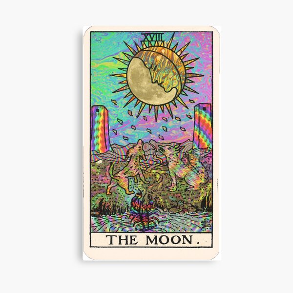 Psychadelic Tarot- The moon Canvas Print