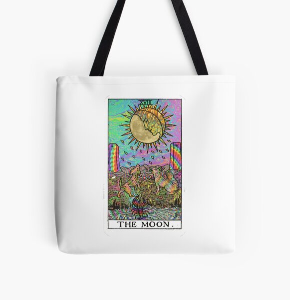 Psychadelic Tarot- The moon All Over Print Tote Bag