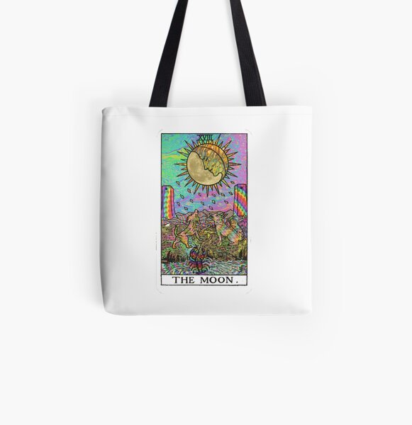 Psychadelic Tarot- The moon All Over Print Tote Bag