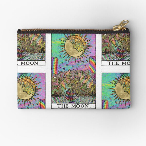 Psychadelic Tarot- The moon Zipper Pouch