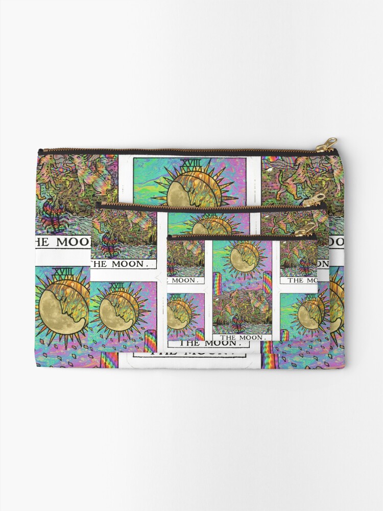 Alternate view of Psychadelic Tarot- The moon Zipper Pouch