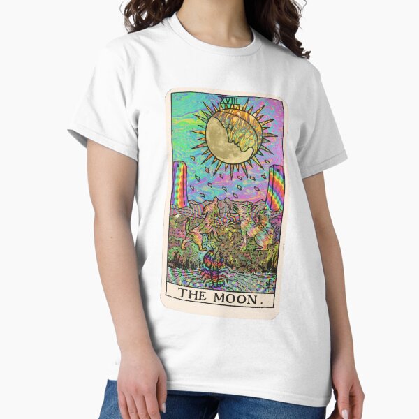 Vista previa del artículo con la obra «Tarot Psicodélico- La luna», diseñado y vendido por bexsimone.