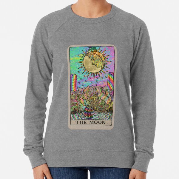 Psychadelic Tarot- The moon Lightweight Sweatshirt