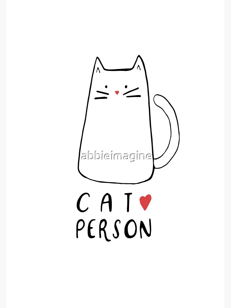 "Cat Person" Sticker by abbieimagine Redbubble