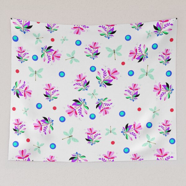 Item preview, flower and dragonfly designed and sold by FlordeLisArte-8.