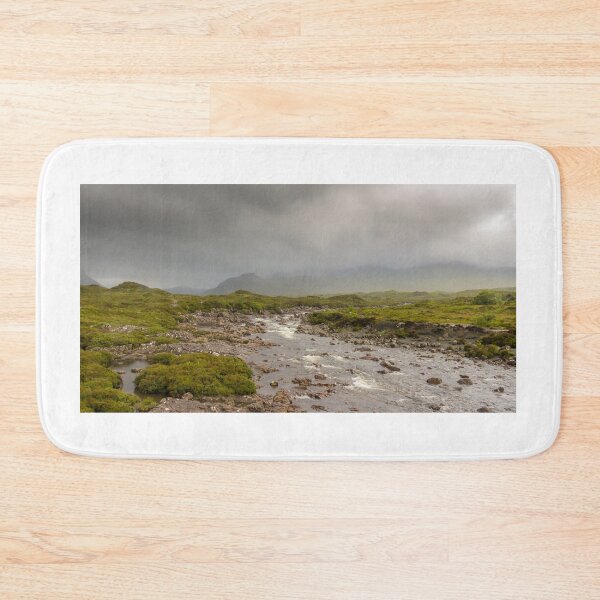 Item preview, A fast flowing Scottish Highland river on a stormy day in the Isle of Skye designed and sold by SnapTPhotograph.