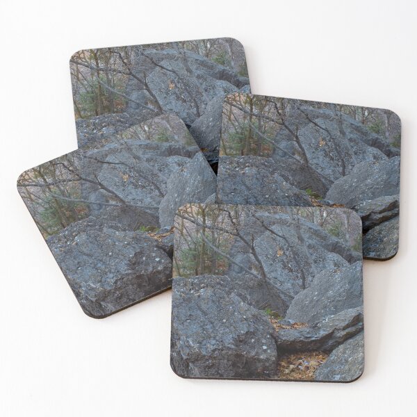 Item preview, Fall mountain woods with rocks, boulders and trees designed and sold by Ventures1.