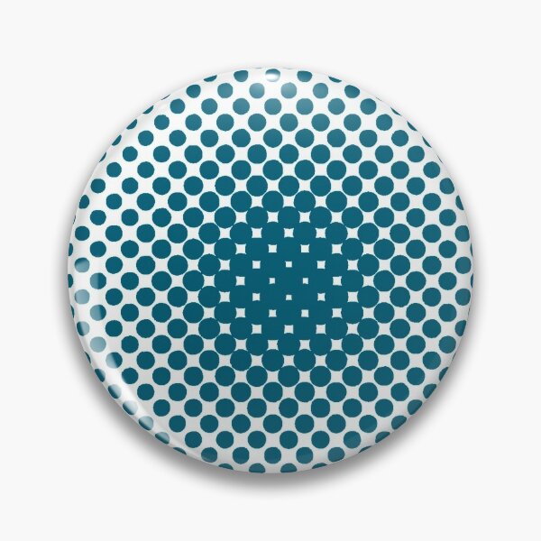 Radial Dot Gradient, Halftone Pattern Pin