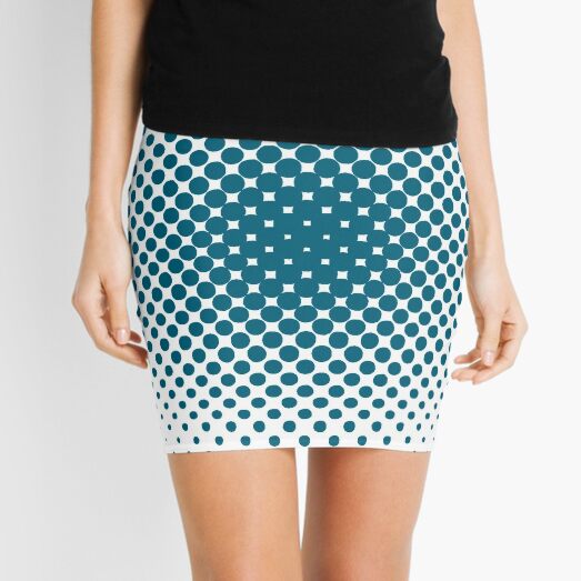 Radial Dot Gradient, Halftone Pattern Mini Skirt