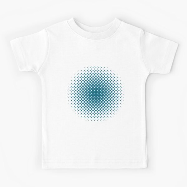 Radial Dot Gradient, Halftone Pattern Kids T-Shirt