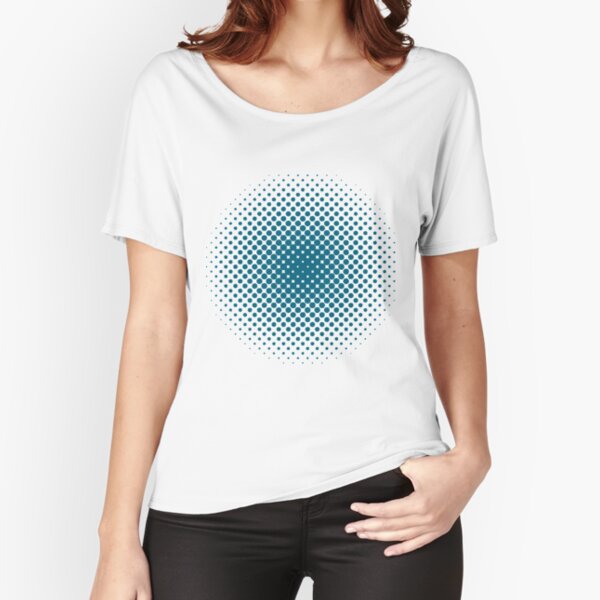 Radial Dot Gradient, Halftone Pattern Relaxed Fit T-Shirt