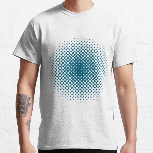 Radial Dot Gradient, Halftone Pattern Classic T-Shirt