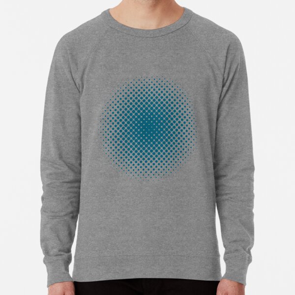 Radial Dot Gradient, Halftone Pattern Lightweight Sweatshirt