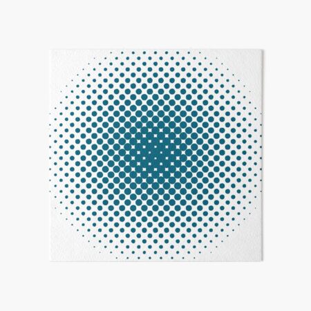 Radial Dot Gradient, Halftone Pattern Art Board Print
