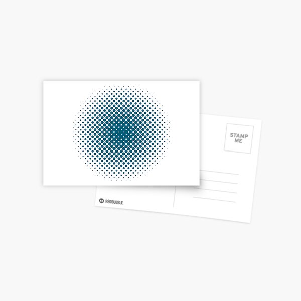 Radial Dot Gradient, Halftone Pattern Postcard