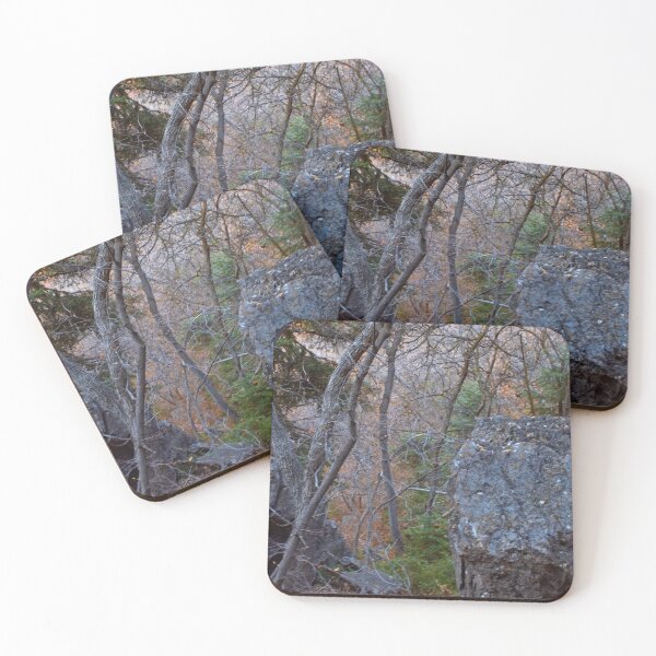 Item preview, Fall mountain woods with rocks, boulders and trees designed and sold by Ventures1.