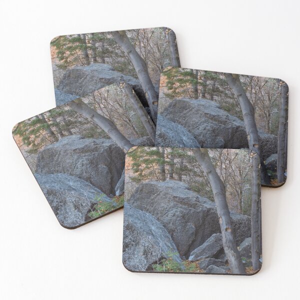 Item preview, Fall mountain woods with rocks, boulders and trees designed and sold by Ventures1.