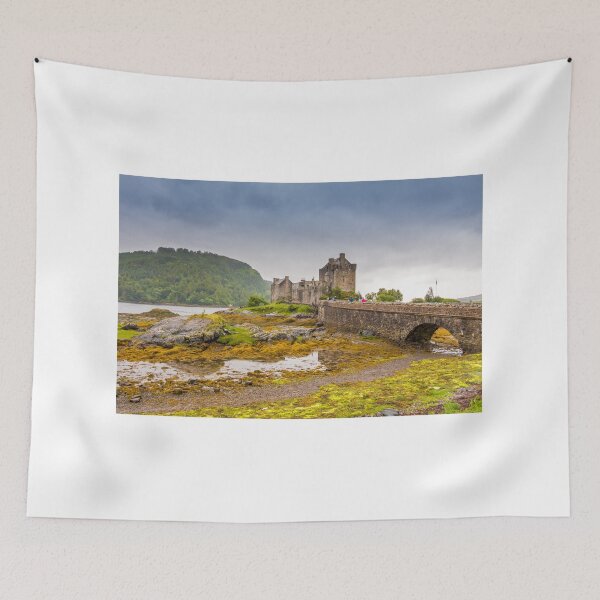Item preview, Stormy evening clouds over Eilean Donan Castle in the Scottish Highlands designed and sold by SnapTPhotograph.