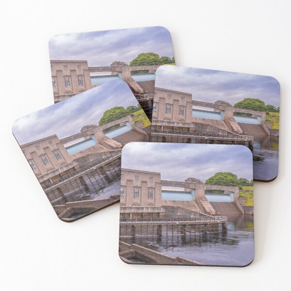 Item preview, Pitlochry Dam, hydro electric power station and salmon ladder at twilight designed and sold by SnapTPhotograph.