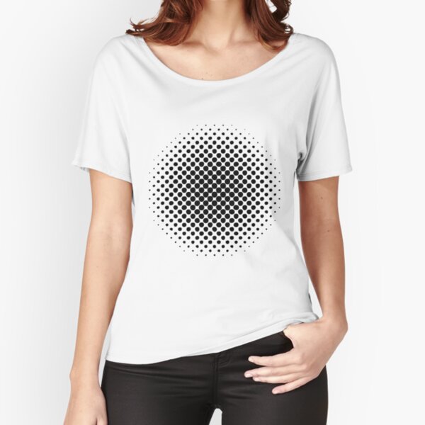 Point Symmetry Halftone Image Relaxed Fit T-Shirt