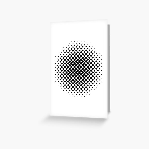 Point Symmetry Halftone Image Greeting Card