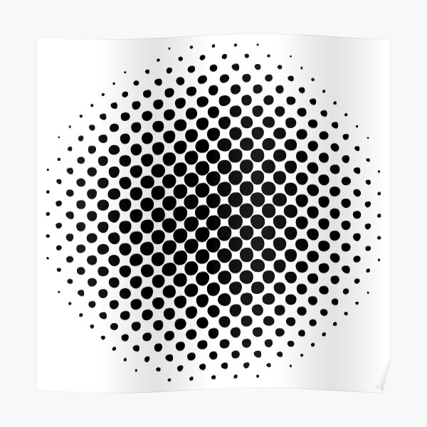 Point Symmetry Halftone Image Poster