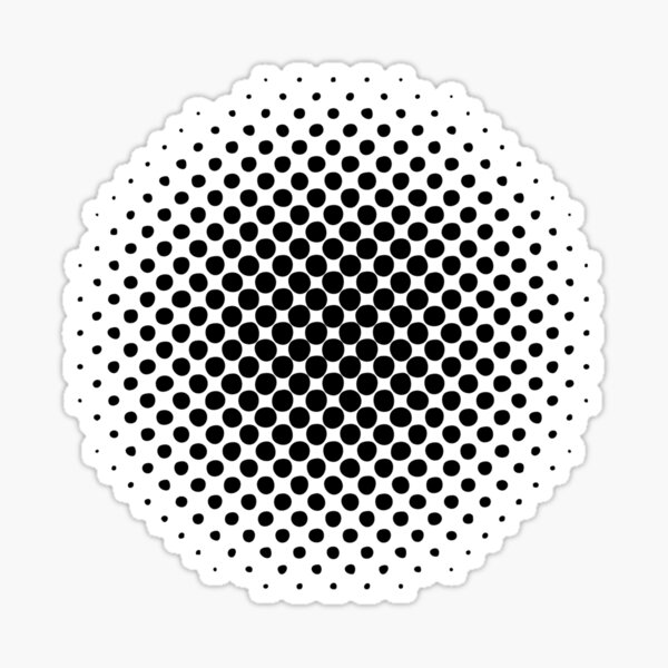 Point Symmetry Halftone Image Sticker