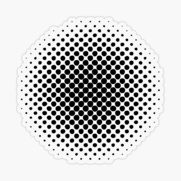 Point Symmetry Halftone Image Transparent Sticker
