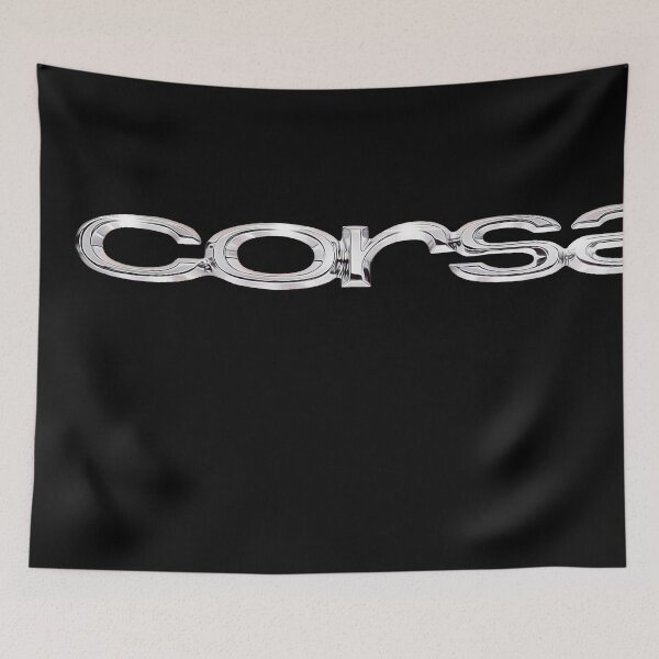Artikelvorschau, Corvair Corsa Late Model Script Chrom Look Kunstwerk entworfen und verkauft von FlatSixGraphics.