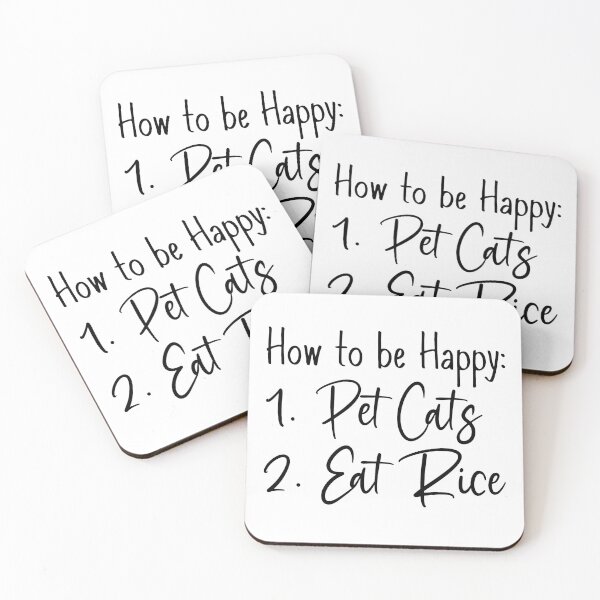 Item preview, Pet cats eat rice be happy designed and sold by LAST WEEK'S STOLEN AESTHETICS.