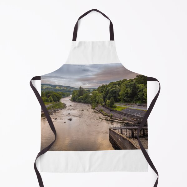 Item preview, A view down the River Tummel at sunset from Pitlochry dam, on a cloudy evening designed and sold by SnapTPhotograph.