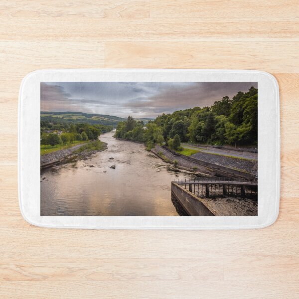 Item preview, A view down the River Tummel at sunset from Pitlochry dam, on a cloudy evening designed and sold by SnapTPhotograph.