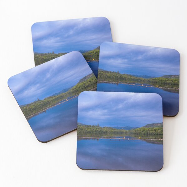 Item preview, A view of Loch Faskally from the Pitlochry Dam wall at sunset, with a reflection designed and sold by SnapTPhotograph.