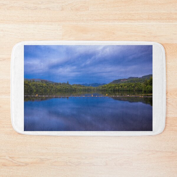 Item preview, A view of Loch Faskally from the Pitlochry Dam wall at sunset, with a reflection designed and sold by SnapTPhotograph.