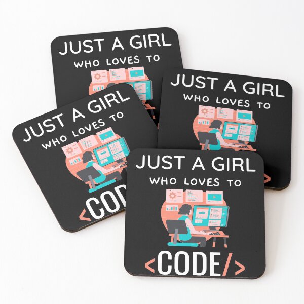 Item preview, Just A Girl Who Loves To Code designed and sold by DevGoodies.