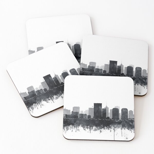 Item preview, Richmond Skyline Watercolor Black White by Zouzounio Art designed and sold by zouzounioart.