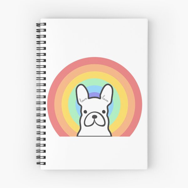 Item preview, Happy French Bulldog with Love in Colourful Rainbow designed and sold by holasisista.