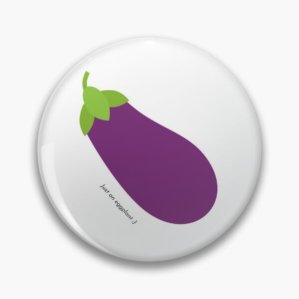 Rude Emoji Aubergine Eggplant 25mm 1" Pin Badge Button Emoticon Funny Novelty Rude Emoji Aubergine Eggplant 25mm 1" Pin Badge Button Emoticon Funny Novelty