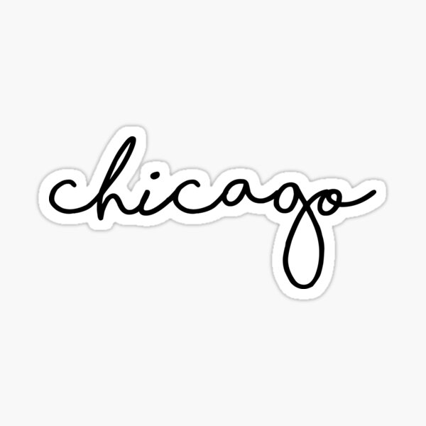 Item preview, CHICAGO - USA - TRAVEL - UNITED STATES - LETTERING  designed and sold by Tropical Blood.