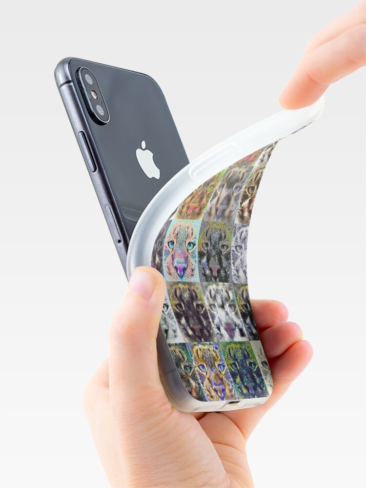 Alternate view of Artificial neural style wild cat iPhone Case & Cover