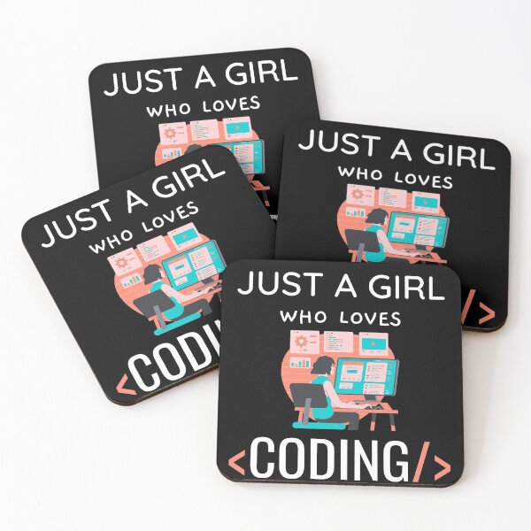 Item preview, Just A Girl Who Loves Coding designed and sold by DevGoodies.