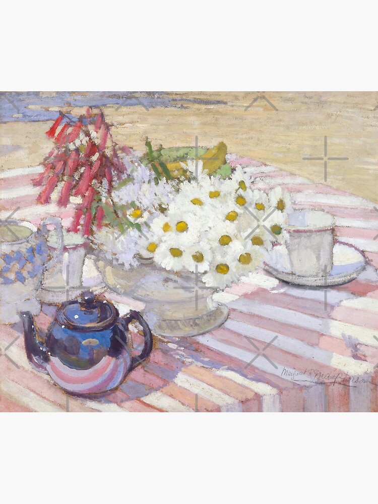 Disover Still Life with Teapot and Daisies By Margaret Pres ton Tapestry