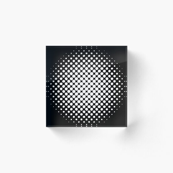 Radial Dot Gradient  Acrylic Block