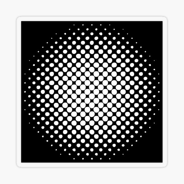 Radial Dot Gradient  Transparent Sticker