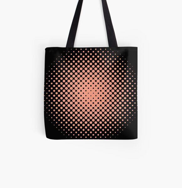 Radial Dot Gradient All Over Print Tote Bag