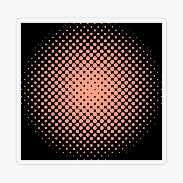 Radial Dot Gradient Transparent Sticker