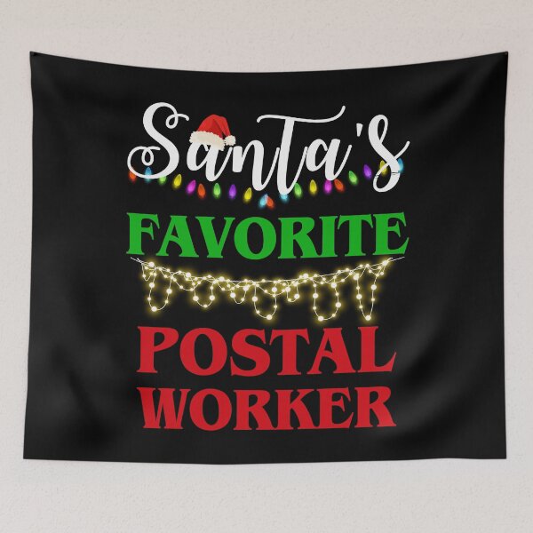 Item preview, Santa's Favorite Postal Worker Cute Xmas Mail Carrier Christmas designed and sold by TooFlyDesign.