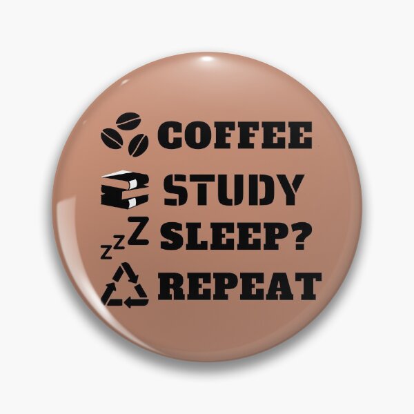 Item preview, Coffee Study Sleep Repeat in Classic Black designed and sold by StarlightTales.